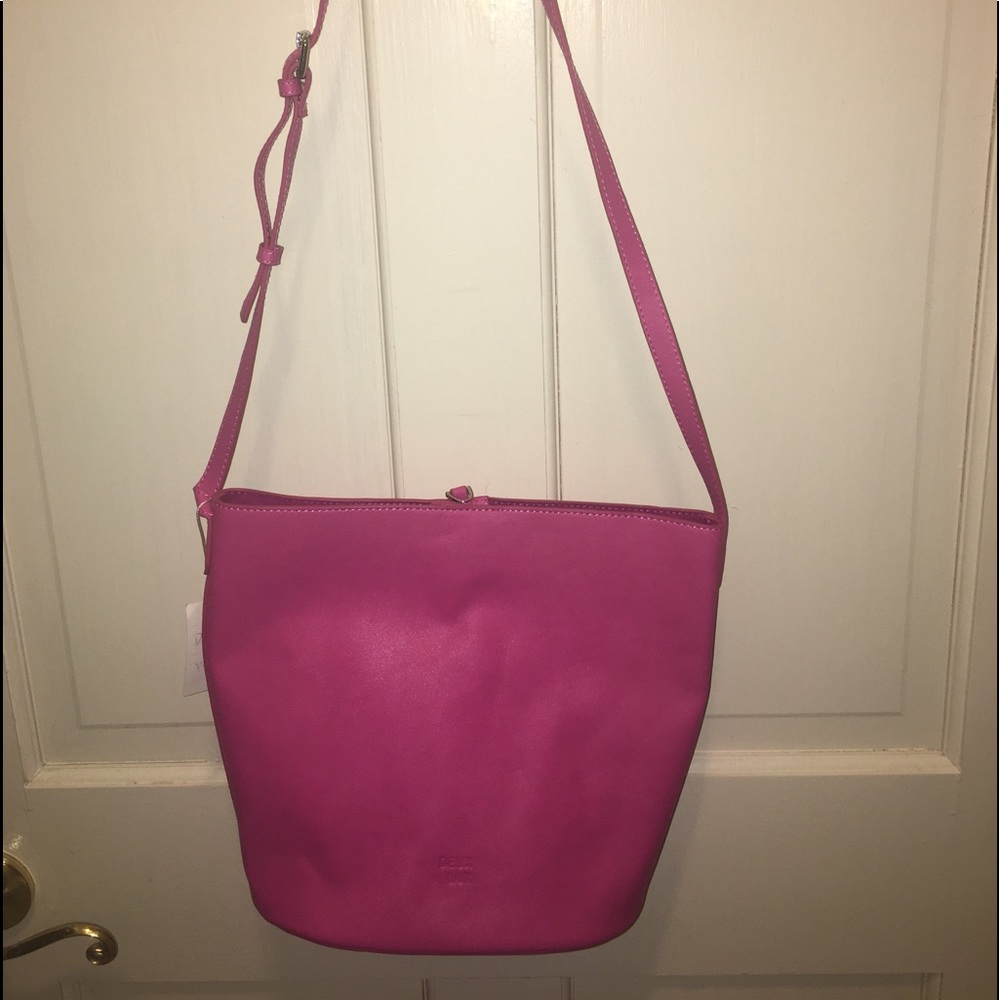 Deux lux crossbody satchel tote lipstick pink